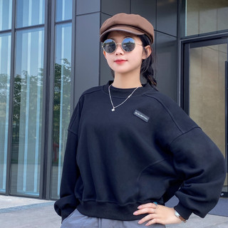 Baby sweater sw145 dáng ngắn logo Gladimax nổi,nỉ lông cáo dày dặn,dáng boxy siêu xinh, cá tính