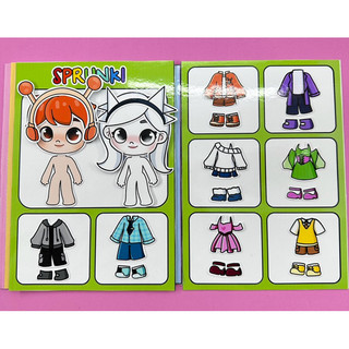 Đồ chơi bóc dán Búp bê Avatar màu sắc Sprunki- Búp bê giấy Pighandmade