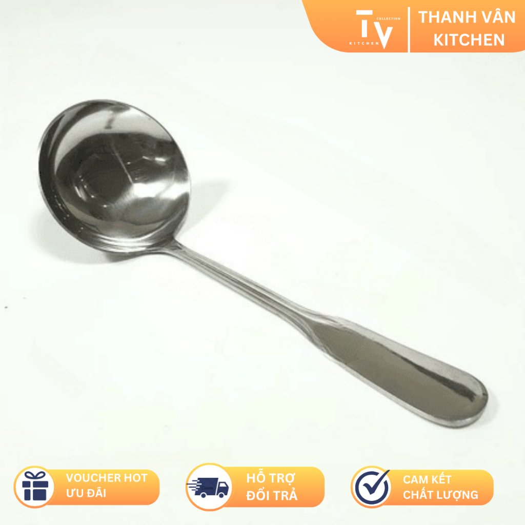 Vá, Muôi Múc Canh REHANG cao cấp Cán INOX Trơn Nhiều Kích Cỡ (TV207 ...