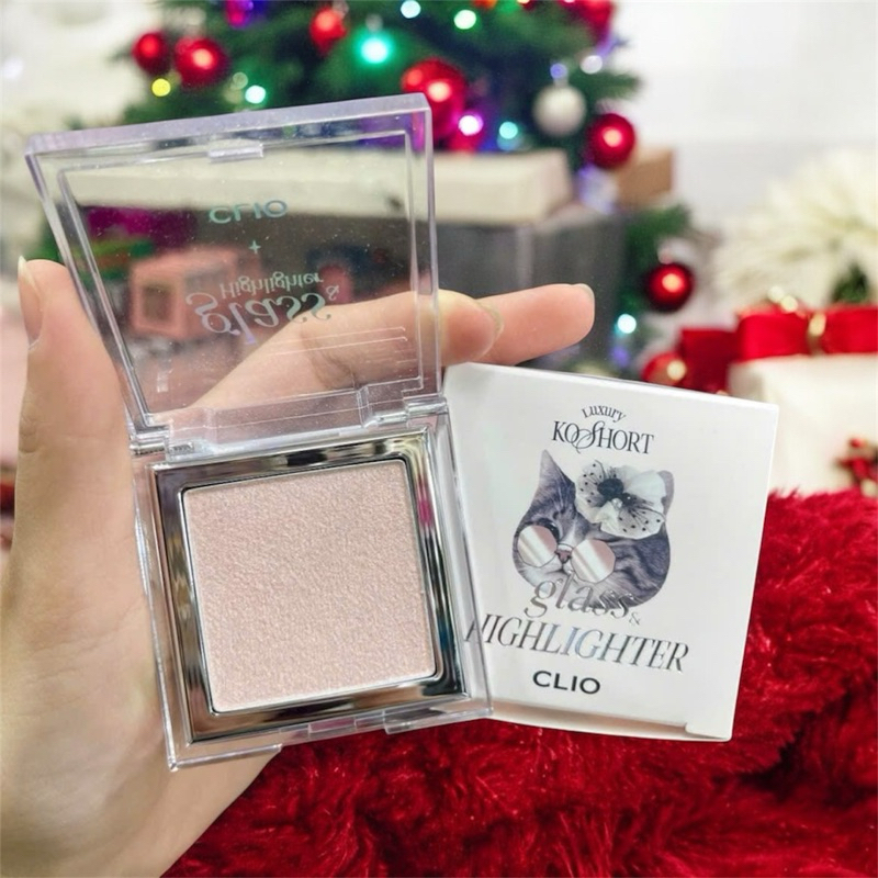 Phấn bắt sáng Glass Highlighter Clio nhũ nhiều, siêu sáng, phiên bản giới hạn.