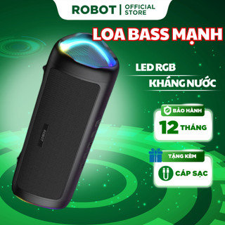Loa Bluetooth 5.3 Robot RB525 Bass Mạnh 10W Đèn Led RGB, Kháng Nước, Pin Trâu - Hỗ Trợ Kết Nối Thẻ Nhớ, AUX