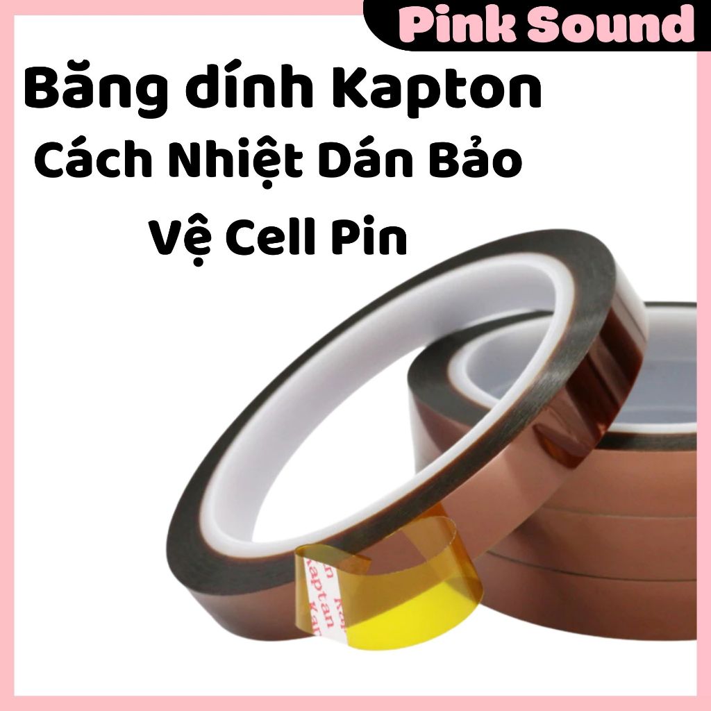 Băng Keo Polyimide, Kapton Dán Bảo Vệ Cell Pin Chịu Nhiệt Độ Cao, Loại ...