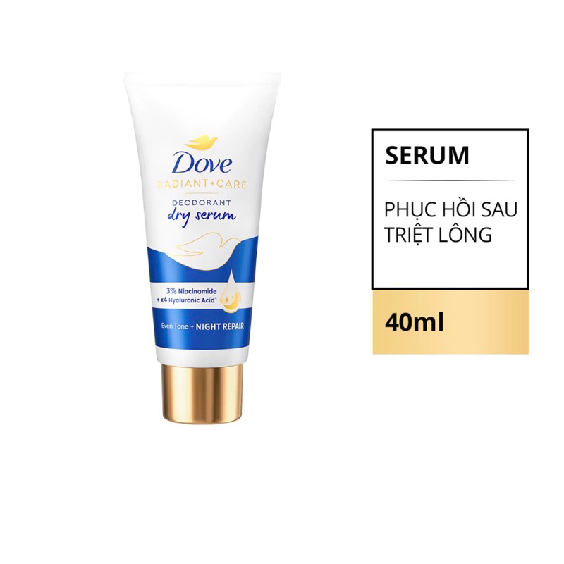 Kem Khử Mùi Dove Tinh Chất Serum dành cho nữ dưỡng da sáng mịn 40ml