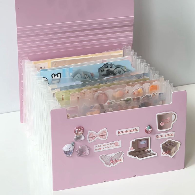 Túi Đựng A6 Nhiều Ngăn Lưu Trữ Stickers/ Đồ Dùng Học Tập Tặng Kèm Tag ...