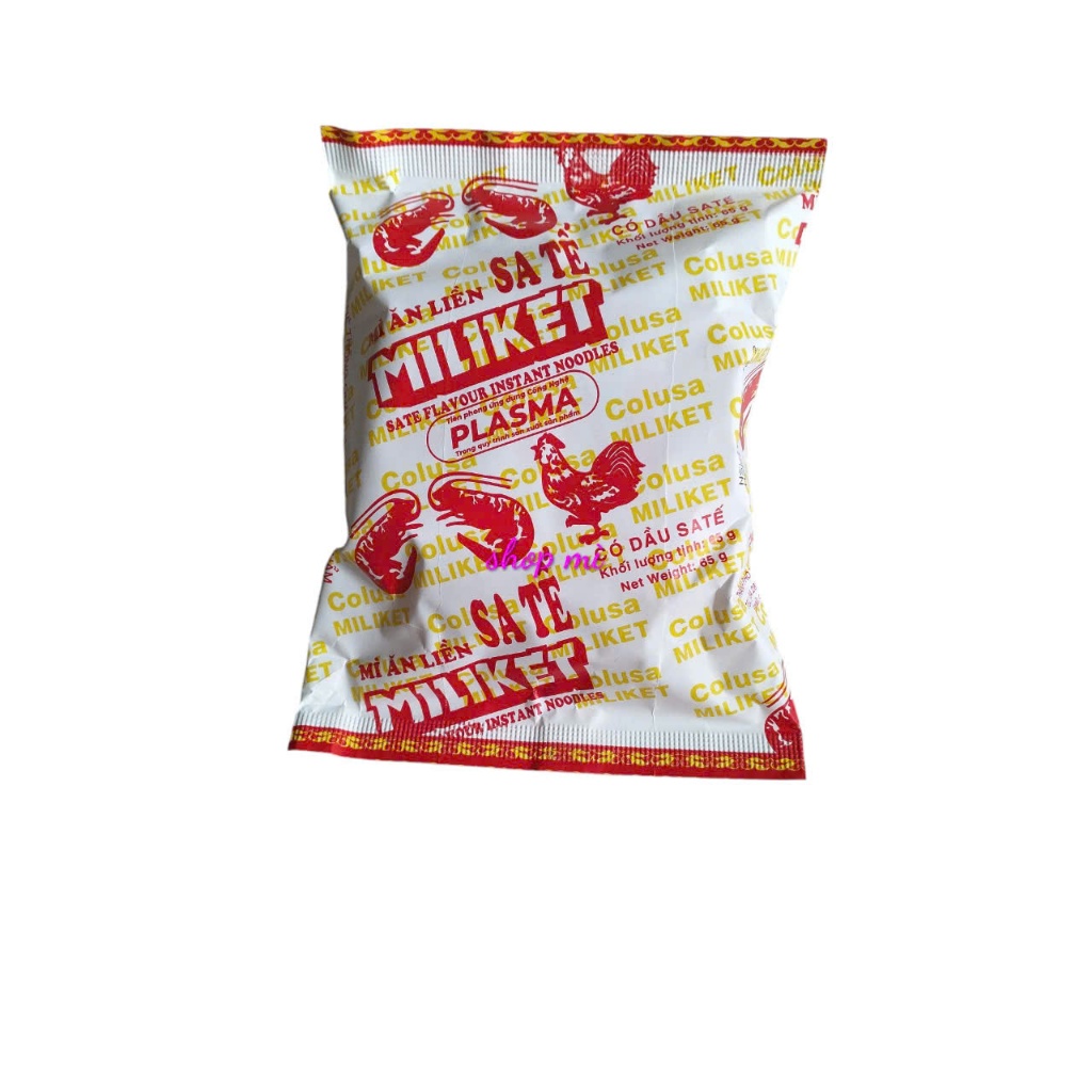 Thùng 30 gói mì sate giấy Miliket 65gr x 30 gói_ mì xưa