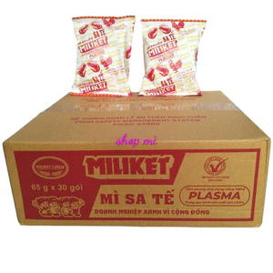 Thùng 30 gói mì sate giấy Miliket 65gr x 30 gói_ mì xưa