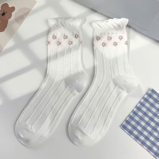 Tất nữ cổ cao HANASO họa tiết bèo nhún siêu xinh thời trang Hàn Quốc nhẹ nhàng nàng thơ chất dày ấm áp TD090