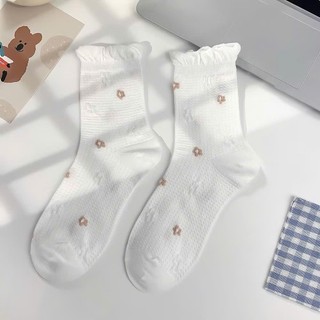 Tất nữ cổ cao HANASO họa tiết bèo nhún siêu xinh thời trang Hàn Quốc nhẹ nhàng nàng thơ chất dày ấm áp TD090