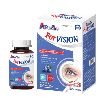 Viên Uống Bổ Mắt FORVISION APEKCARE Giúp Cải Thiện Thị Lực Mắt, Mỏi Mắt, Khô Mắt ( Hộp 30 viên )