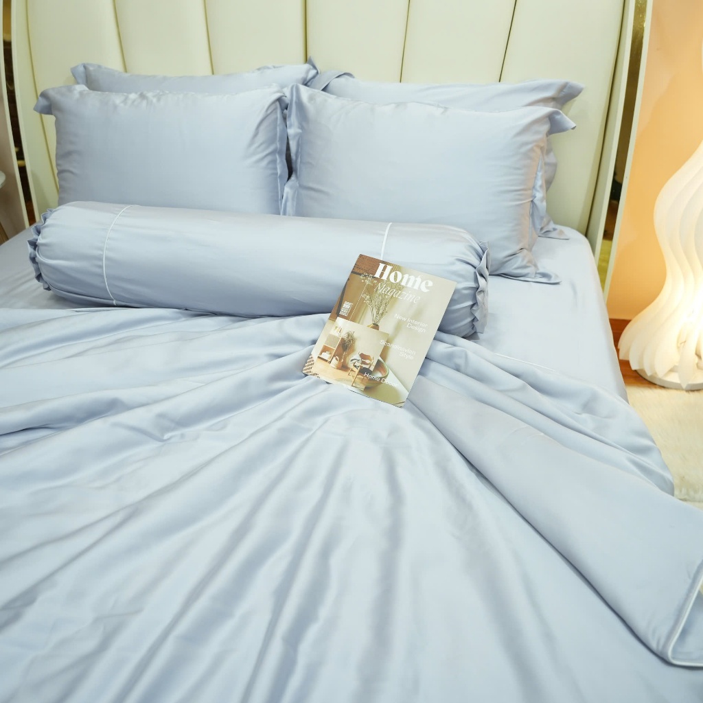 Bộ chăn ga gối ra giường lụa tencel siêu mềm mịn Hàn Quốc Julia 853