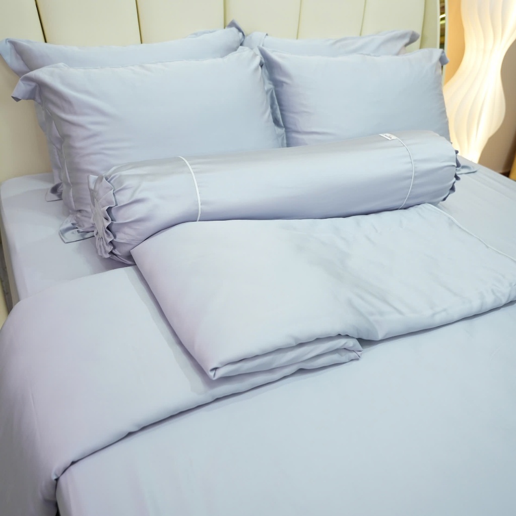 Bộ chăn ga gối ra giường lụa tencel siêu mềm mịn Hàn Quốc Julia 853