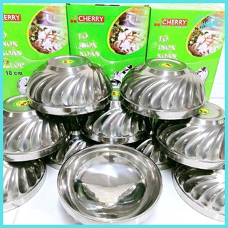 Bộ 2 Tô inox cách nhiệt 2 lớp chống nóng size 18cm - Bát ăn cơm inox