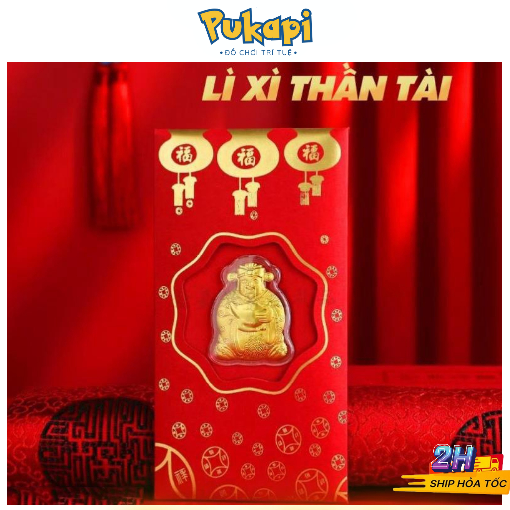 Bao Lì Xì Thần Tài Mạ Vàng Lì Xì Thần Tài Đỏ Thu Hút Tài Lộc Vía Thần Tài Vàng Năm 2025 - Đồ Chơi Cho Bé PUKAPI