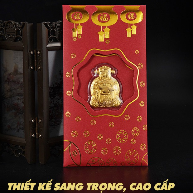 Bao Lì Xì Thần Tài Mạ Vàng Lì Xì Thần Tài Đỏ Thu Hút Tài Lộc Vía Thần Tài Vàng Năm 2025 - Đồ Chơi Cho Bé PUKAPI