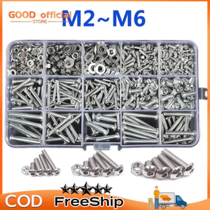 Bộ 900g Bu Lông Đai Ốc M3 M4 M5 Kèm Hộp Đựng Tiện Dụng