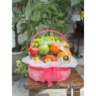 ( GiAO NHANH )  ( 20/10 ) Giỏ trái cây quà tặng - sinh Nhật - tân gia - khai trương - phúng điếu tặng kèm túi và in bảng