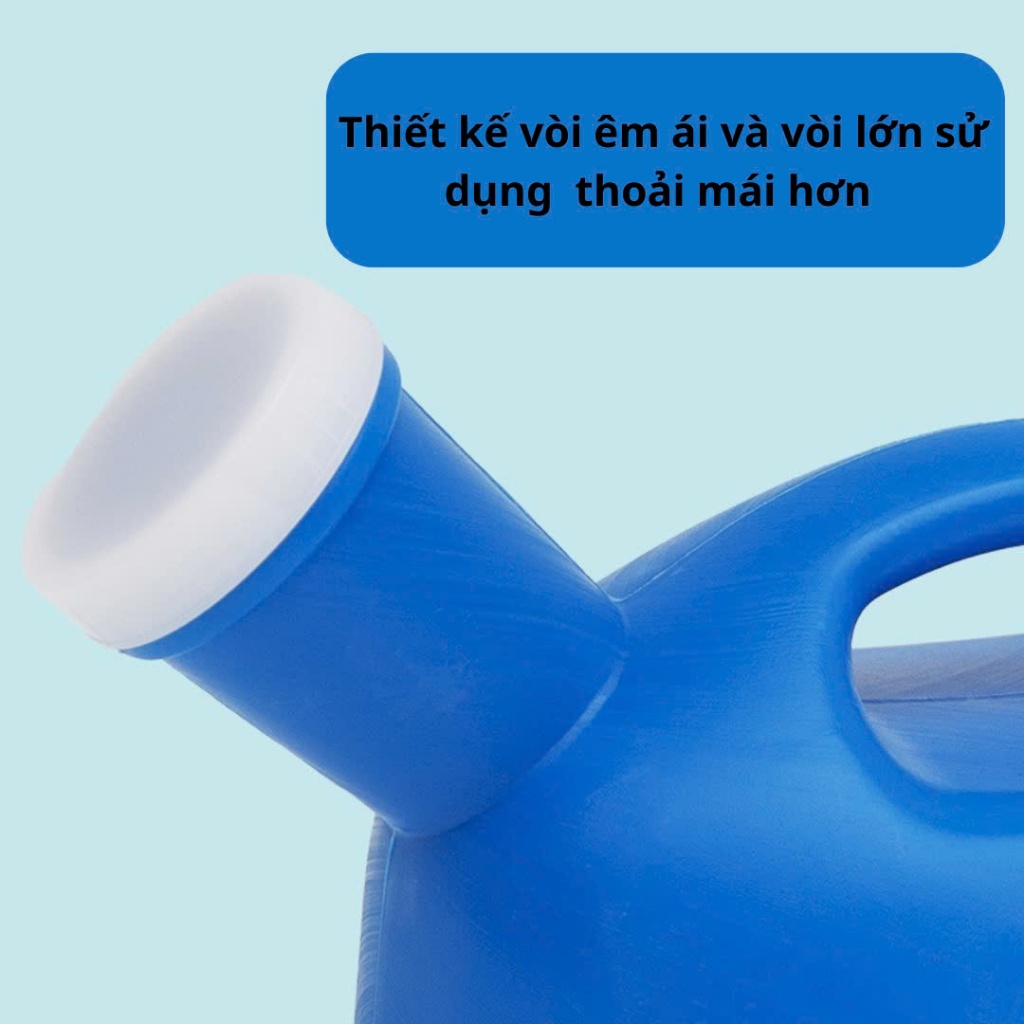 Bô đi tiểu 2 trong 1 cho người già, trẻ nhỏ, người nằm liệt giường dung tích 2000ml