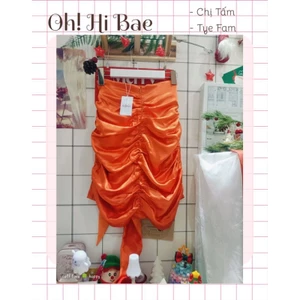 Chân váy lụa nhún eo