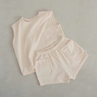 Bộ Ba Lỗ Cotton Trơn Basic Cho Bé Trai Bé Gái, Bộ Mùa Hè Cho Bé Từ 6 -25 Kg❤️FREESHIP❤️