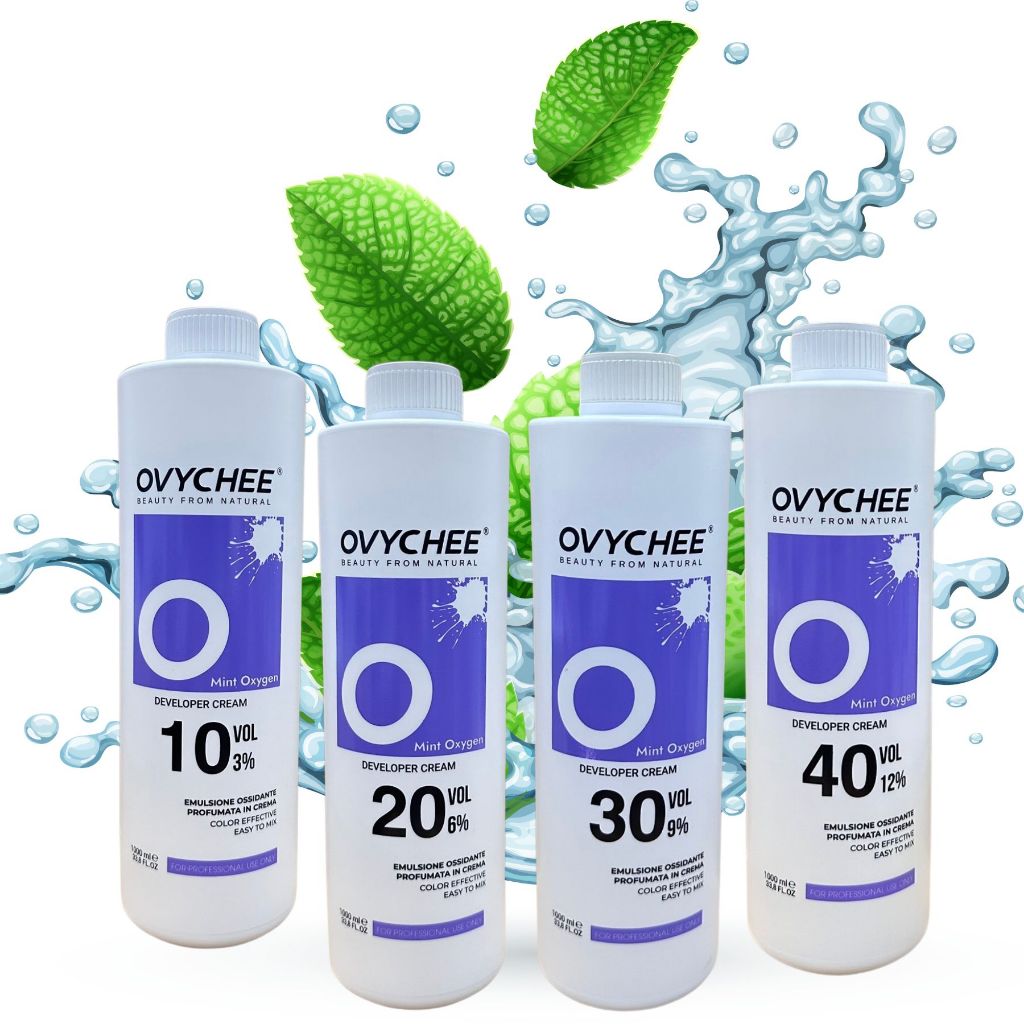 Oxy Trợ Nhuộm 12% Ovychee Bạc Hà Hỗ Trợ Tóc Lên Chuẩn Màu Không Sót, An Toàn Cho Da Dầu