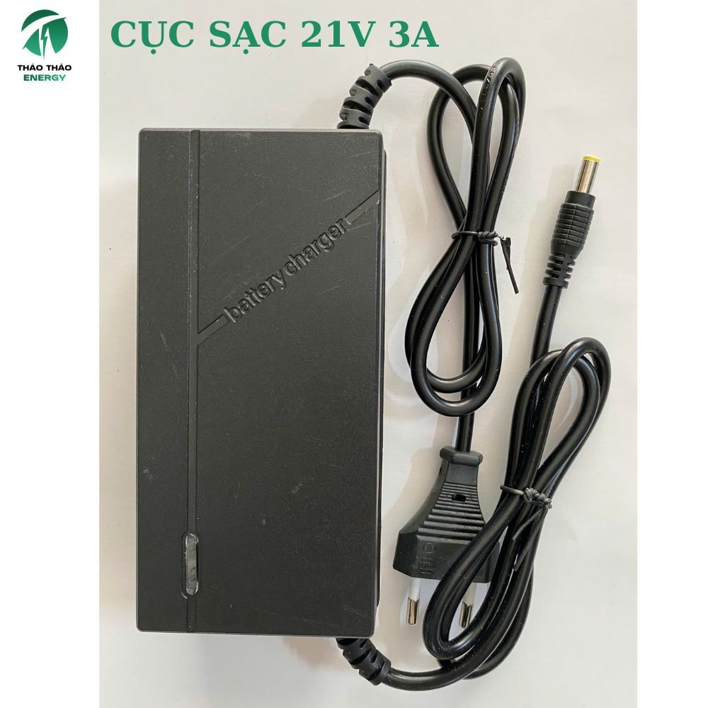 Sạc nhanh adapter 21v 3A có đèn báo , đầy tự ngắt, có quạt tản nhiệt ...