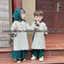 bộ áo dài cặp Ngọc Phúc áo gấm quần lụa [KÈM QUẦN] cho bé trai bé gái mặc đi chơi Lễ Hội, Lễ Tết