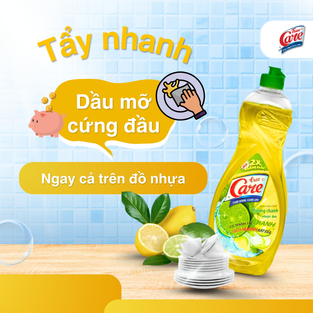 Nước Rửa Chén True Care Hương Chanh 750gr