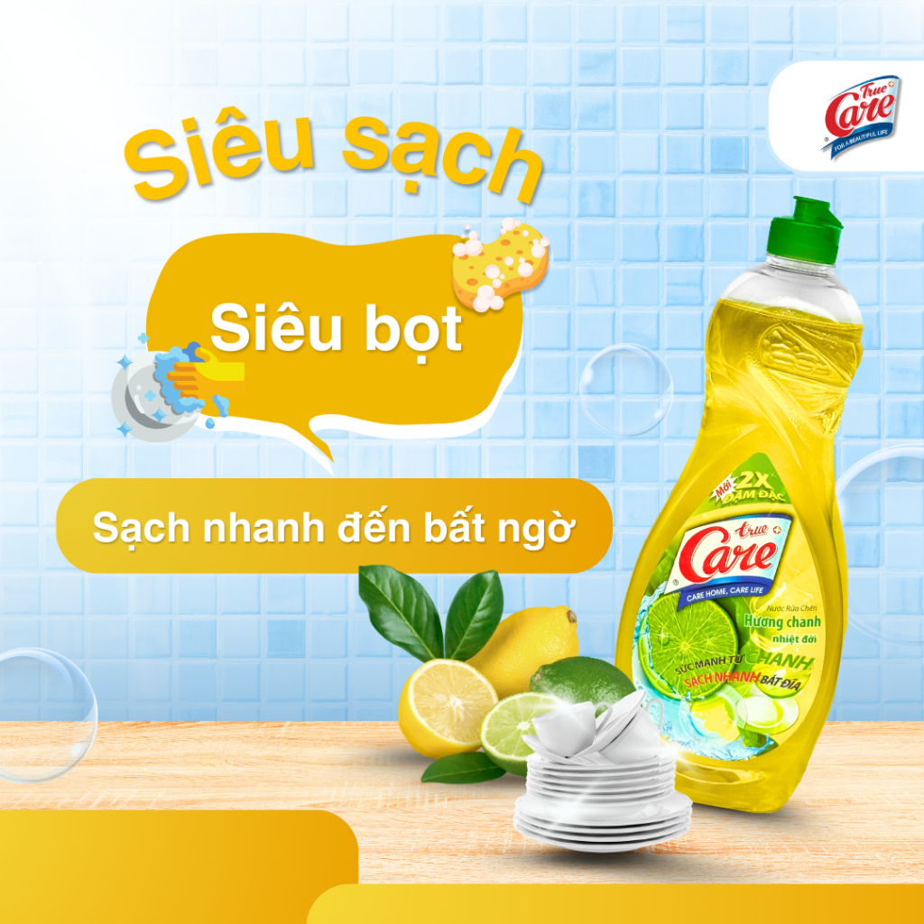 Nước Rửa Chén True Care Hương Chanh 750gr