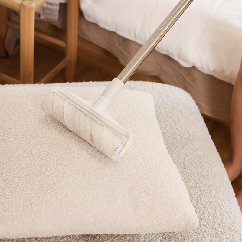 Combo- Cây lăn bụi cán dài Inox thu gọn 24cm*Dài 93cm-làm sạch quần áo lăn giường ghế safa màn rèm】