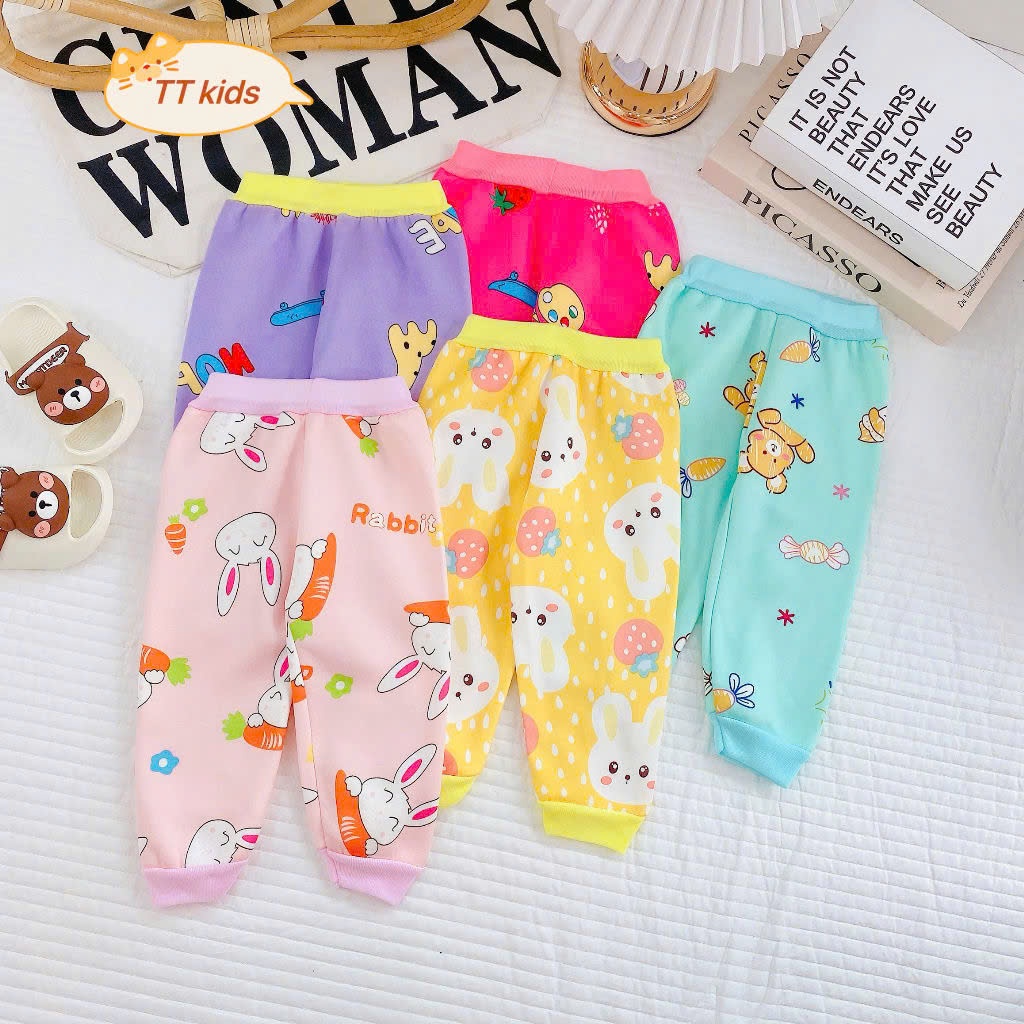 Combo 10 quần dài nỉ lông cho bé trai bé gái từ 5-15kg TTT04