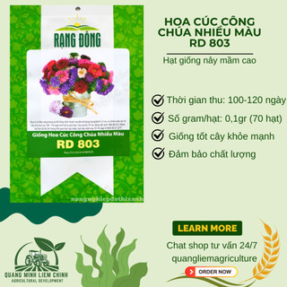 Hạt Giống Hoa Cúc Công Chúa Nhiều Màu RADO 803 (Gói 0,1g~70 Hạt) Rạng Đông Nhiều Màu Hoa Trồng Chậu