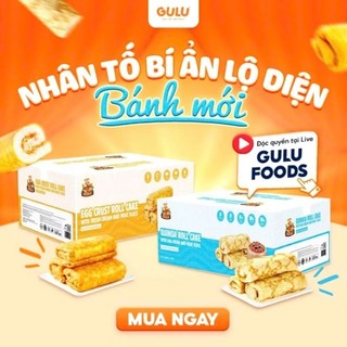 Bánh DA TRỨNG CUỘN KEM CHÀ BÔNG GULU FOODS