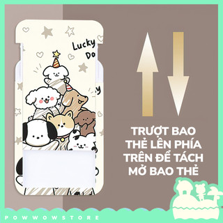 Bao Đựng Thẻ Nhân Viên Nhựa ABS Dog Birthday Hình Cún Yêu Party Sinh Nhật Dễ Thương