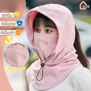 Mũ chùm đầu kèm khẩu trang thoáng khí, giữ ấm che nắng chống bụi, chất vải mềm co giãn 3 chiều cho nam nữ (NEW 2025)