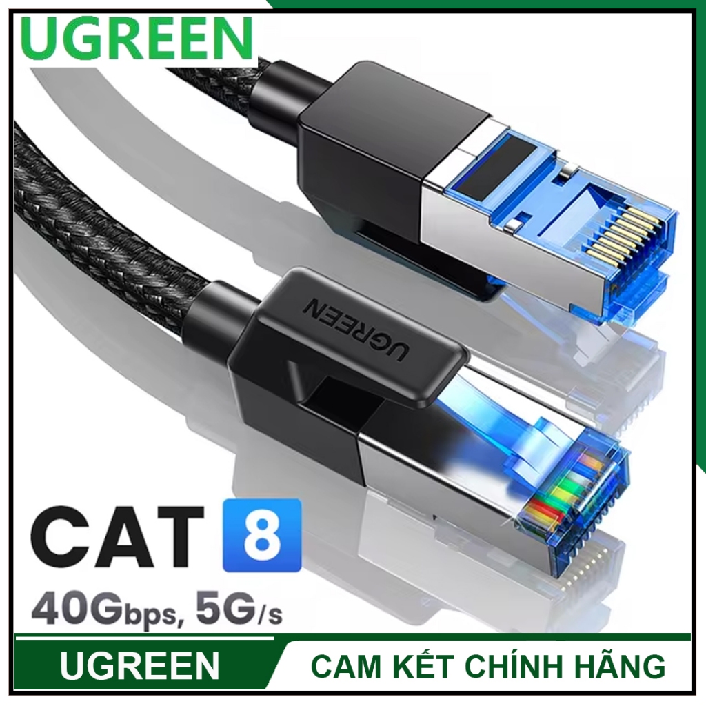Dây Mạng Lan CAT8 RJ45 Ethernet Dây Tròn Bọc Dù Ugreen NW153 Tốc Độ ...