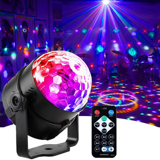 Đèn Led Xoay Trang Trí 7 Màu Cảm Biến Theo Nhạc - Đèn Sân Khấu, Phòng Karaoke Xoay 360 Độ , Bóng Đèn