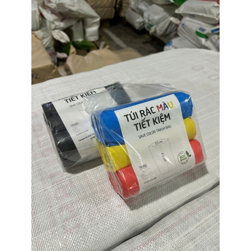 Combo 3 cuộn túi rác tự phân hủy sinh học Tiết Kiệm đạt chứng chỉ bảo ...
