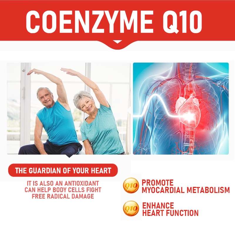 Coenzym Q10, chất chống oxy hóa, chống lão hóa, 400 mg, hỗ trợ sức khỏe tim mạch và sản xuất năng