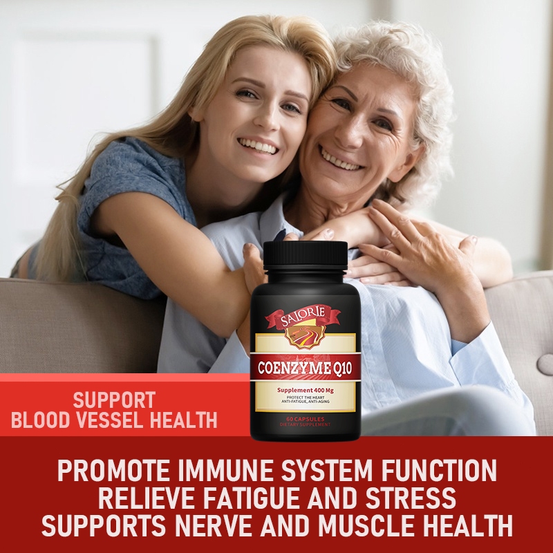 Coenzym Q10, chất chống oxy hóa, chống lão hóa, 400 mg, hỗ trợ sức khỏe tim mạch và sản xuất năng
