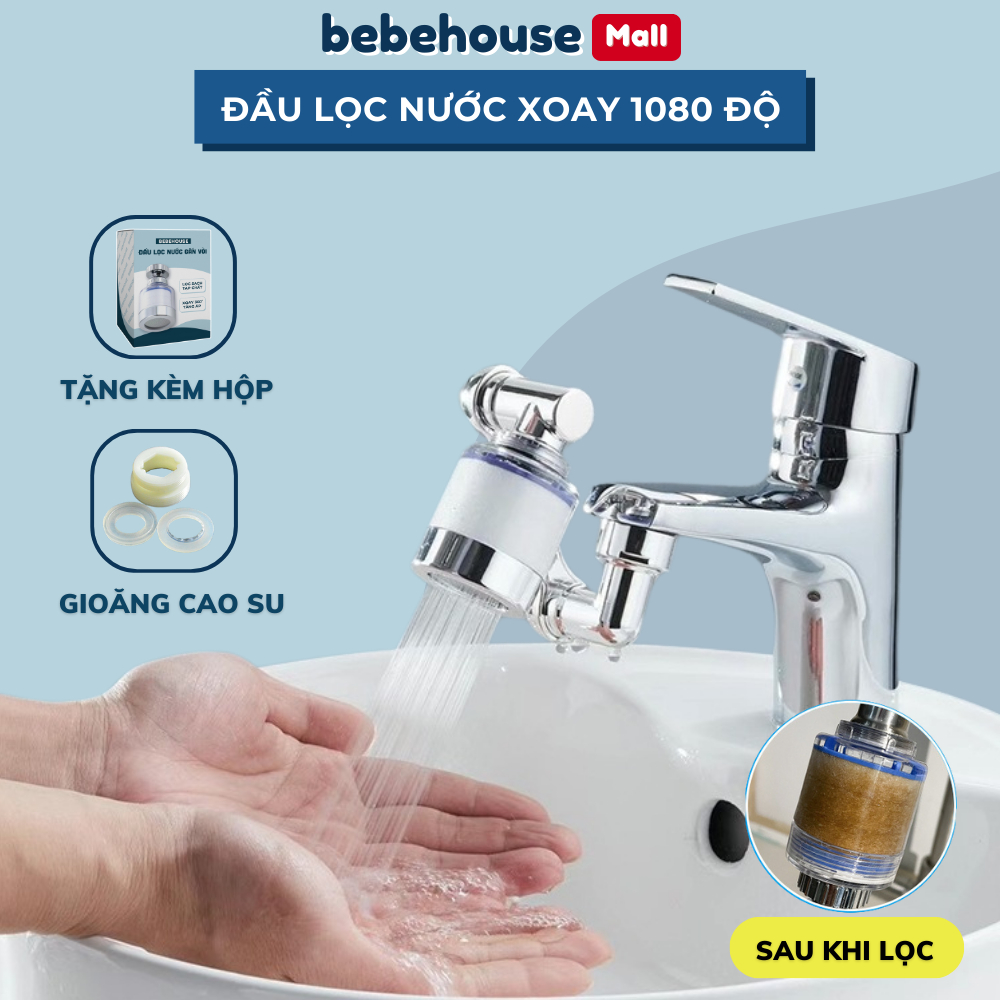 Bộ Lọc Nước, Đầu Vòi Lọc Nước Đa Năng Xoay 1080 Độ HT026 BEBEHOUSE | BigBuy360 - bigbuy360.vn