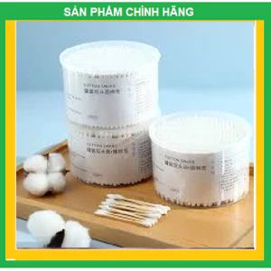 bán sỉ Hộp lớn 300 que tăm bông y tế, tăm bông trang điểm bông ngoáy tai que gỗ