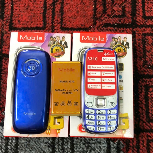 Điện thoại bàn phím T-Mobile 3310 Sóng 4G 2sim - Màn 2.4 - Pin 6800mah - Nghe nhạc có FM Đọc phím - ảnh 7