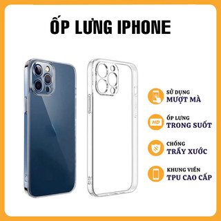 Ốp lưng trong loại cao cấp - viền dẻo- dành cho iphone 6 đến 17Promax - bảo vệ chống trầy - Chống va đập u196
