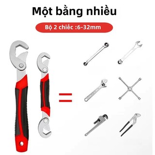 Bộ 2 Mỏ Lếch Cờ Lê sửa chữa Đa Năng,Cờ Lê Đa Năng Thông Minh 6-32mm, vặn ống nước chuyên nghiệp