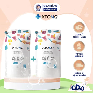 Combo 2 nước rửa bình sữa thuần chay Atono2 Hàn Quốc, nước rửa bình, chén bát, rau củ quả cho bé