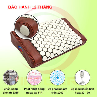 Gối Đá Nóng Hàn Quốc Carefit Công Nghệ Nhiệt Sâu Kết Hợp Đèn Hồng Ngoại Chuyên Giảm Đau Vai Cổ Gáy