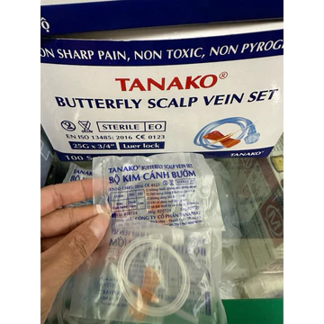 ❤️[LẺ 01] KIM CÁNH BƯỚM 25G MÀU CAM TRẺ EM TANAPHAR,Kim cánh bướm tiêm truyền tĩnh mạch 25G,Bộ kim bướm TANAPHAR 25G