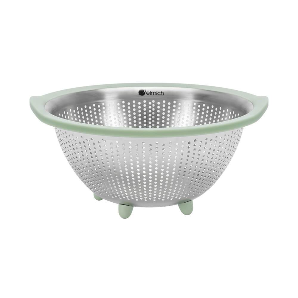Rổ inox cao cấp có chân đỡ ráo nước Elmich EL111 size 23,29cm