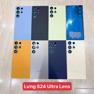 Lưng vỏ samsung s24 ultra 5g - nắp lưng - nắp pin - lưng kính có viền camera ngoài, viền lens, sam sung s928 - s9280