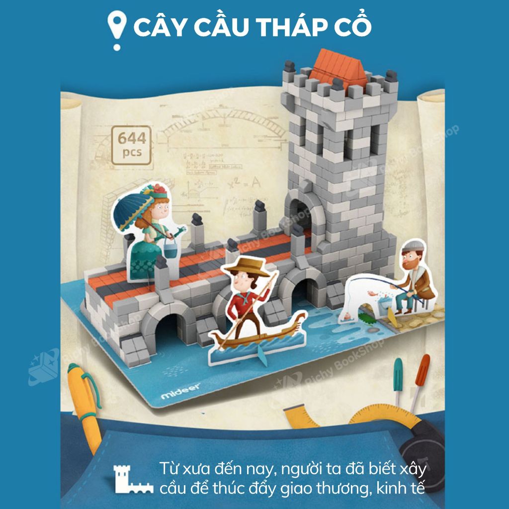 Đồ Chơi Xây Dựng Mideer Master Builder - Tái Hiện Công Trình Cổ Đại, Phát Triển Tư Duy & Sáng Tạo